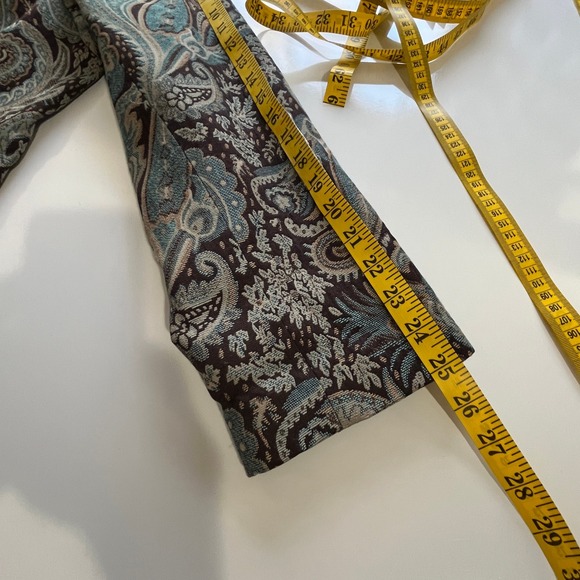 George Womens Plus Paisley Tapestry Blazer Jacket Brown Teal 22W/24W VTG Classic - Picture 5 of 13